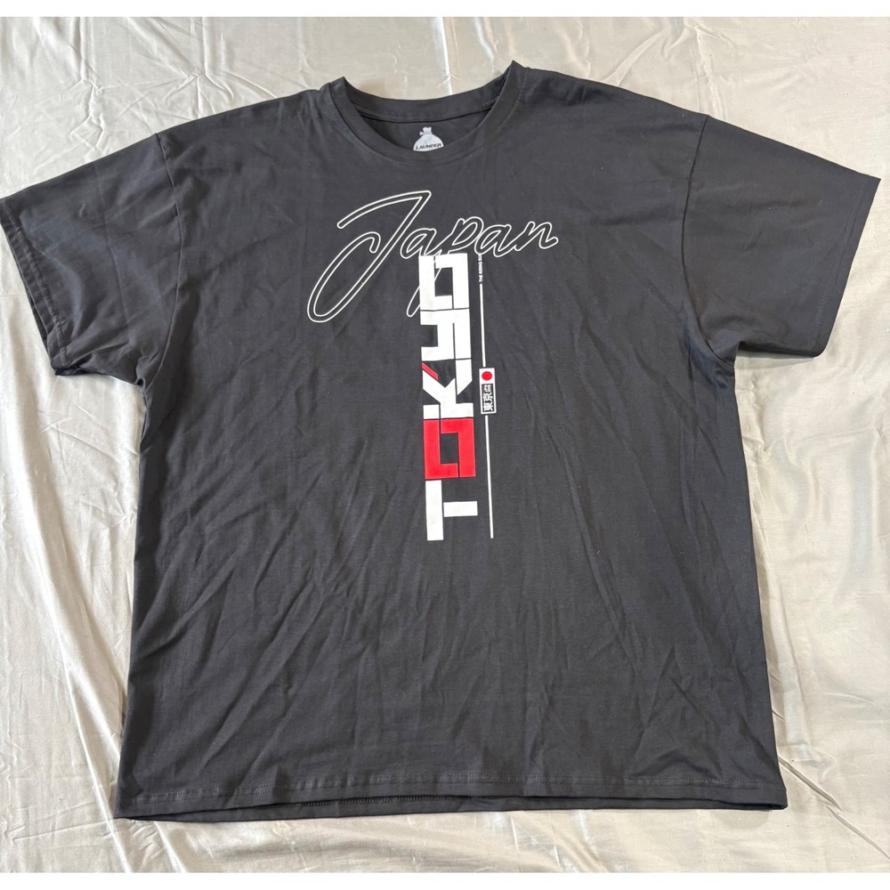 Launder Japan Tokyo JDM Car Graphic T-Shirt Mens 2XL Black Short Sleeve Cotton